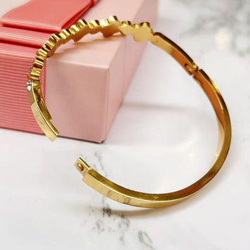 Stainless Steel Blossom Glow Bangle