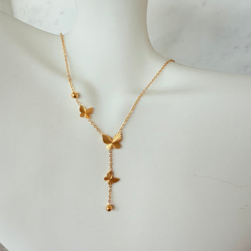 Hanging butterfly necklace