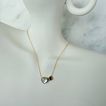 Shell love heart necklace