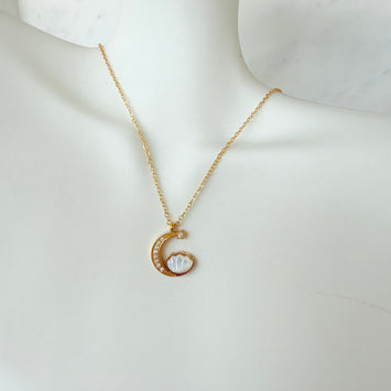 Shell and moon necklace