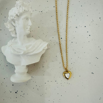 Shell love heart necklace
