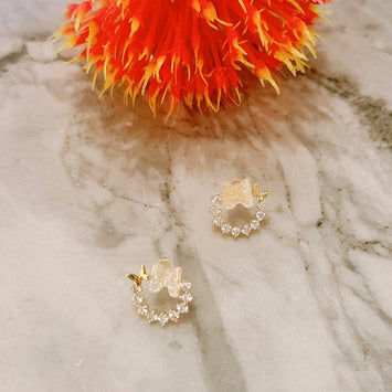 Double butterfly earrings