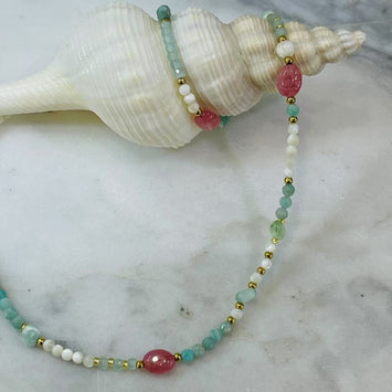 Natural gemstone necklace