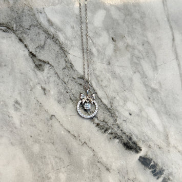 Sliver bow necklace