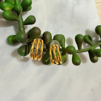 Triple hoop earrings