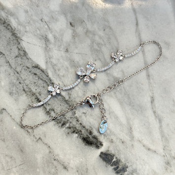 Sliver butterfly bracelet