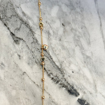 Gold heart bracelet