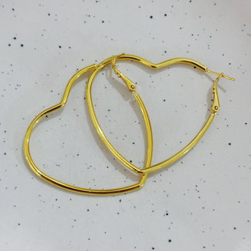 Love heart hoop earrings