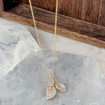 Golden leaf necklace