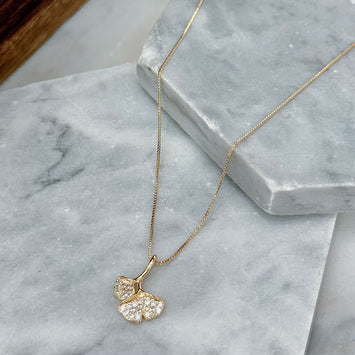 Double leaf necklace