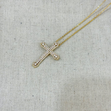 Thick plain cross necklace