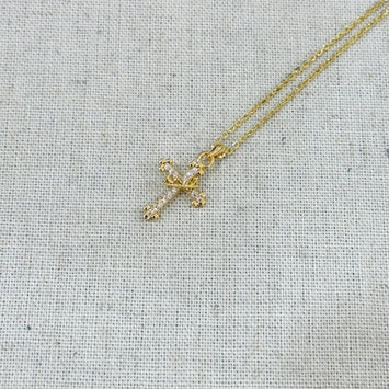 Designed cross necklace