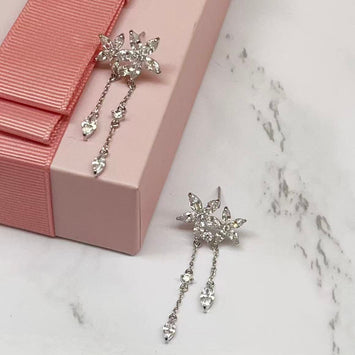 Sparkly Twin Star Drop Earrings