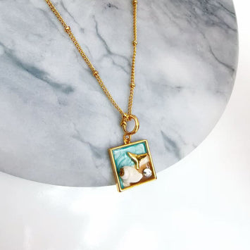 Beach Vibe Square Necklace