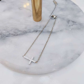Waterproof Slim Cross Bracelet