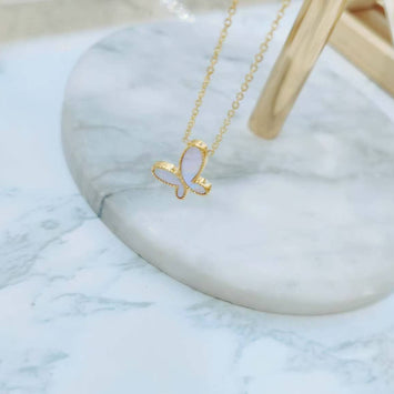 Waterproof Butterfly Shell Necklace