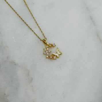 Hanging spring necklace