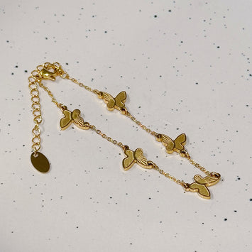 Penta golden butterfly bracelet