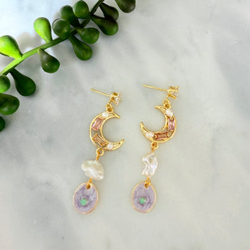 Hanging space earrings