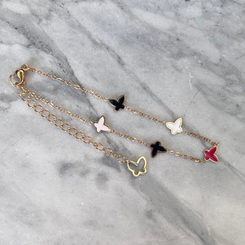 Colourful butterfly bracelet