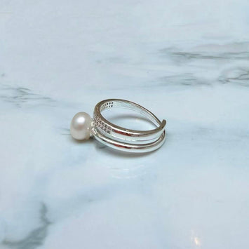 Sparkle Band & Pearl Ring