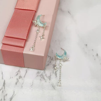 Moon & Mini Butterfly Earrings