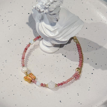 Pink butterfly bracelet