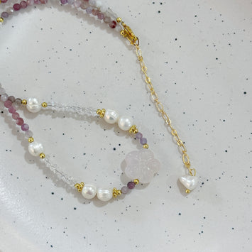 Amethyst flower necklace