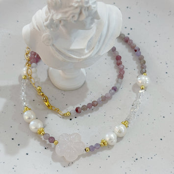 Amethyst flower necklace
