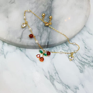 Cherry Pendant Bracelet