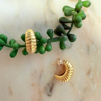 Golden twist earrings