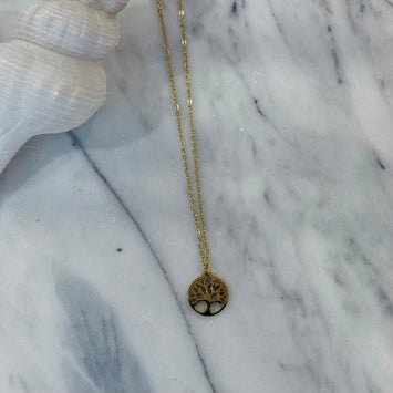 Stainless Steel Tree Pendant Necklace