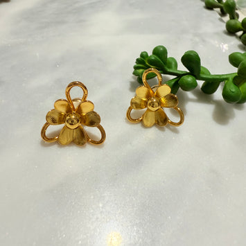 Three leaves flower earrings