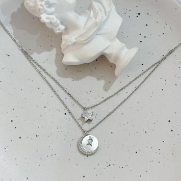 Sliver space necklace