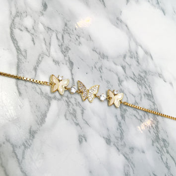 Triple Butterfly Bracelet
