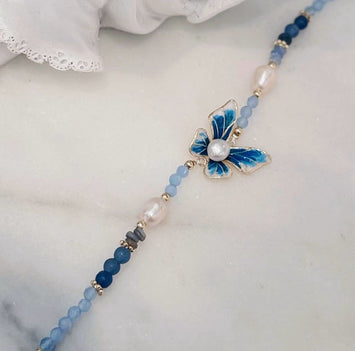 Blue elegant butterfly bracelet