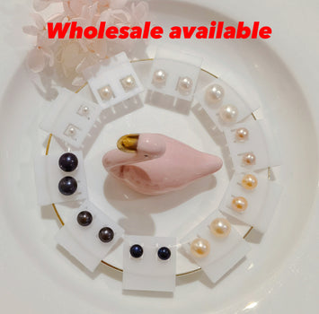 Classic fresh water pearl studs silver post