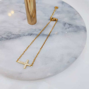 Waterproof Slim Cross Bracelet