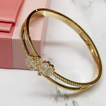 Dual Lucky Clover Bangle