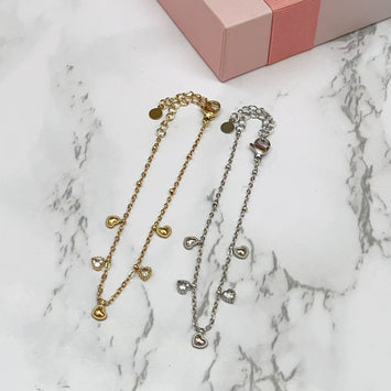 Waterproof Heart Cascade Bracelet