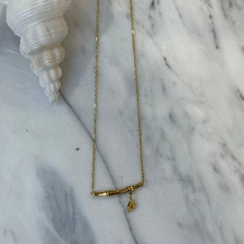 Waterproof Bamboo Leaf Necklace