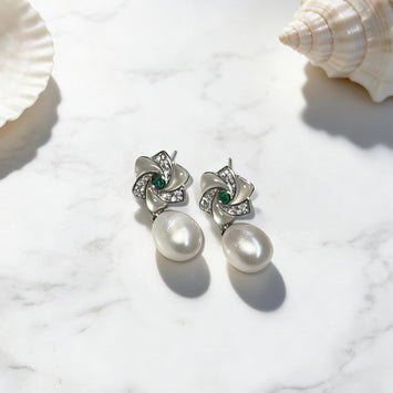 Pearl & Bloom Drop Earrings
