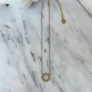 Waterproof Wavy Halo Necklace
