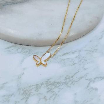 Waterproof Butterfly Shell Necklace