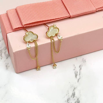 Sparkle Cloud Drop Earrings