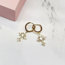 Flared Cross Hoop Earrings