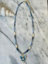 Aquamarine Butterfly Necklace