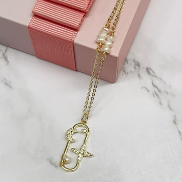 Celestial Dainty Pearl Necklace