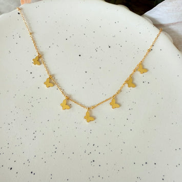 Multiple butterfly necklace