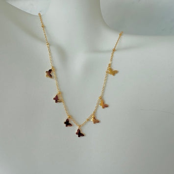 Multiple butterfly necklace